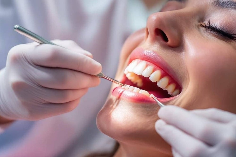 limpieza dental sonrisa mujer dentista profesional limpieza dental sonrisa mujer dentista profesional