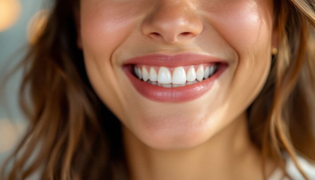 sonrisa perfecta dientes blancos mujer clinica dental